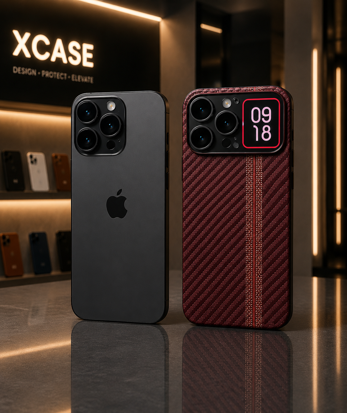 XCASE Burgundy Carbon OLED